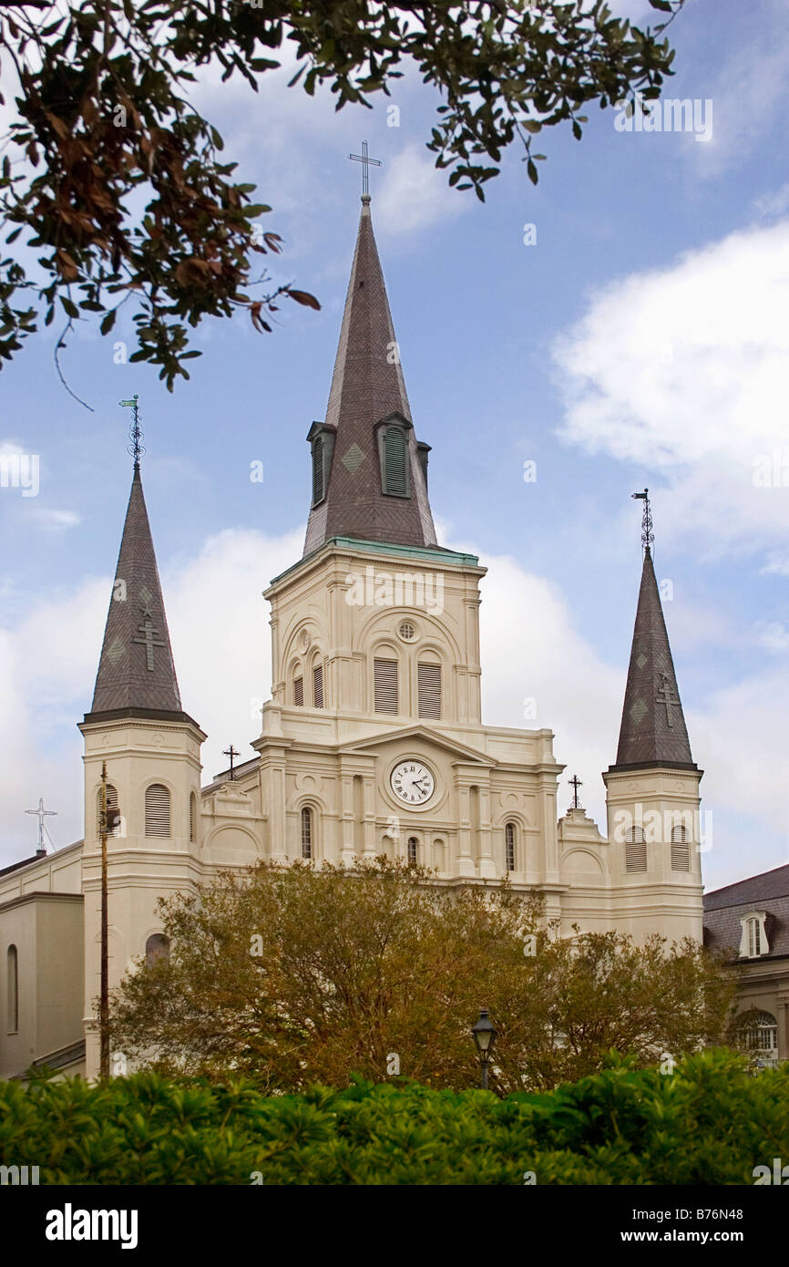 St. Lois Cathedral, in the French Quarter.  New Orleans, LA, USA. Stock Photo