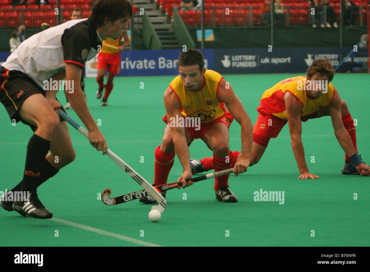 Hockey players competing at the Euro Nations 2007 in Manchester uk