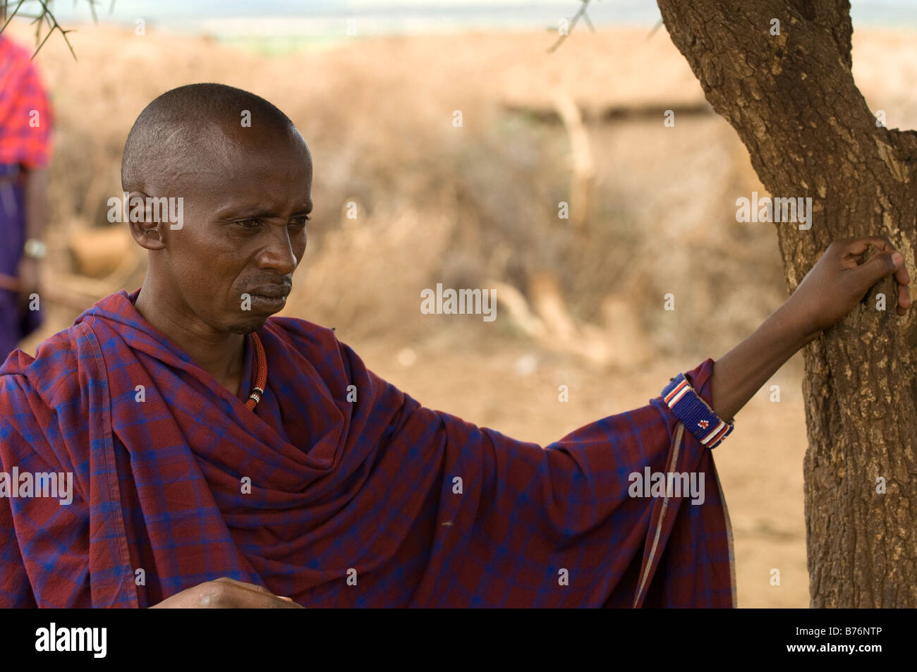 Masai Amboseli National Park Kenya Stock Photo