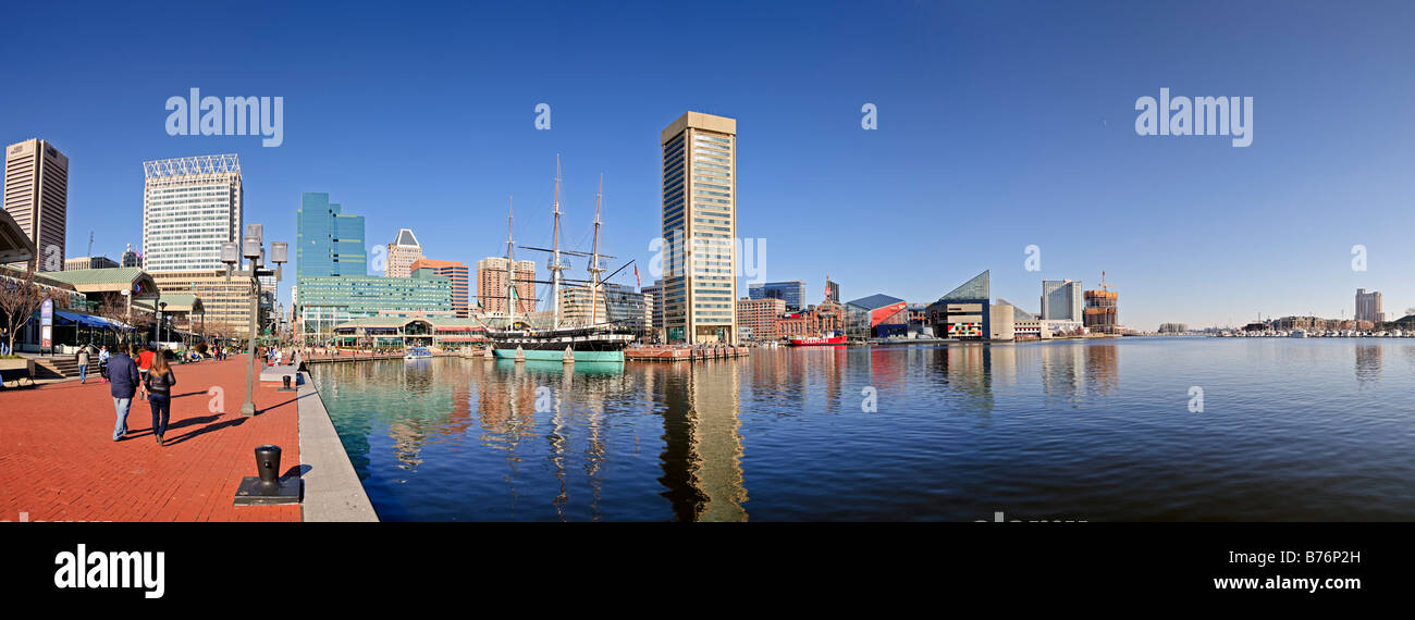 Inner Harbor in Baltimore Maryland Stock Photo