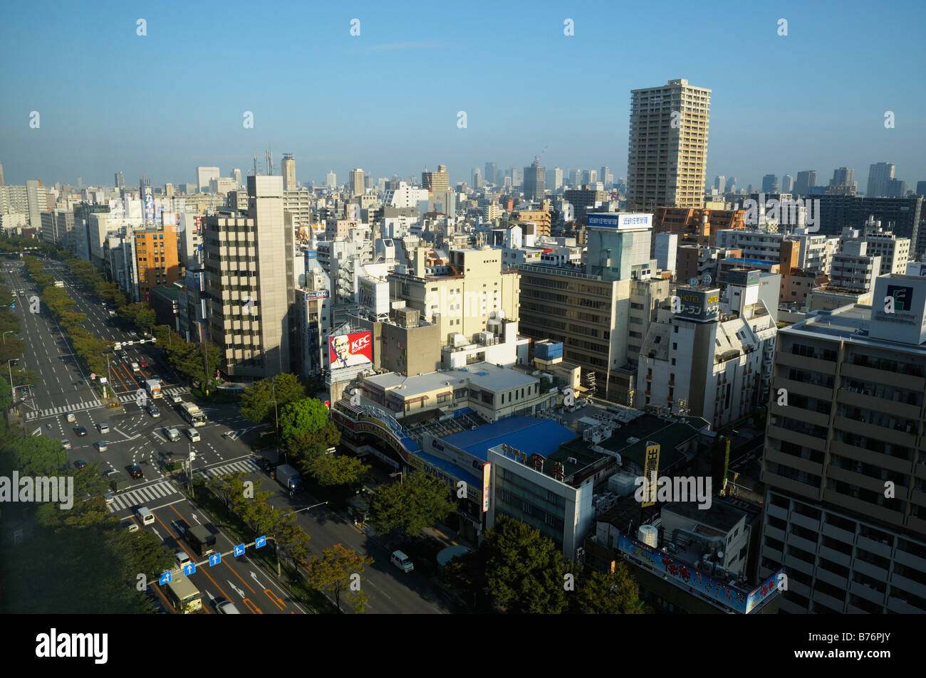 Tennoji panorama, Osaka JP Stock Photo