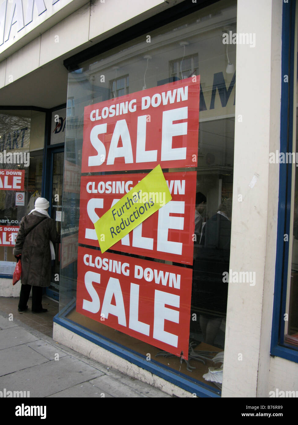 Damart clothes shop Brighton East Sussex closing down sale Stock Photo