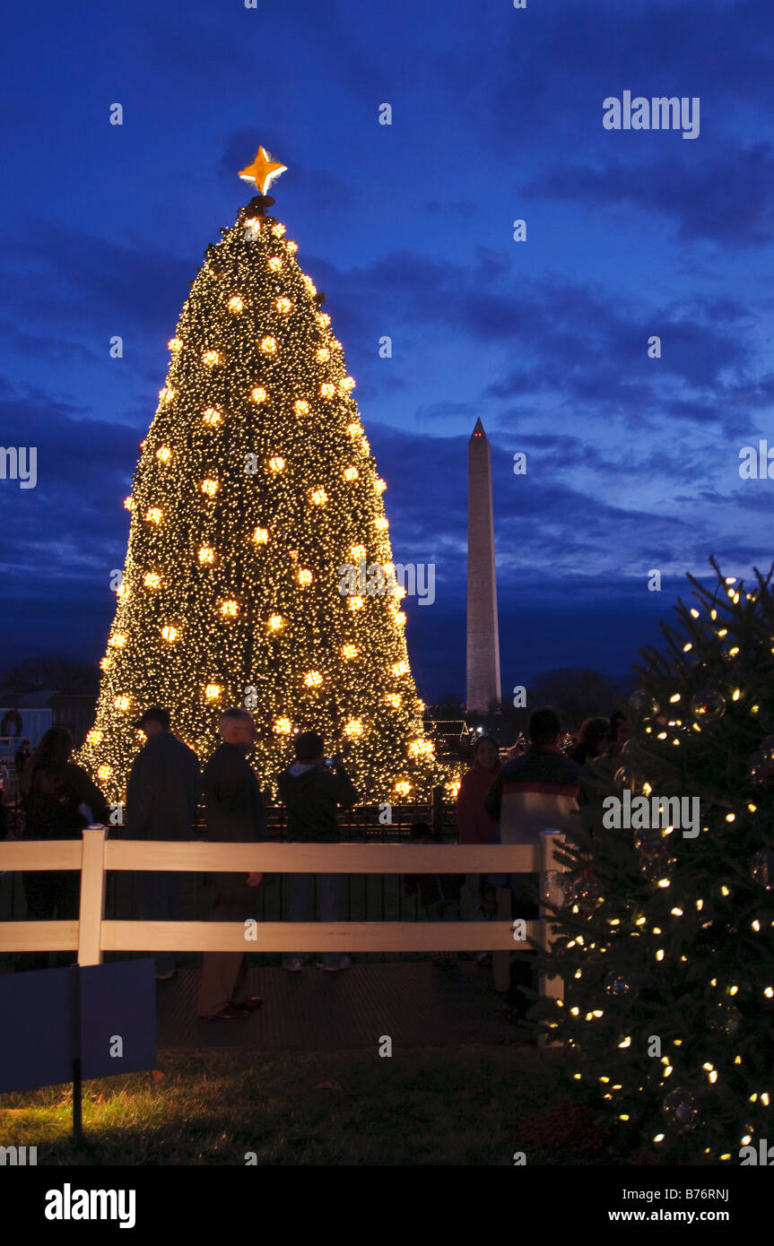 The National Christmas Tree on the Ellipse and the Washington Monument