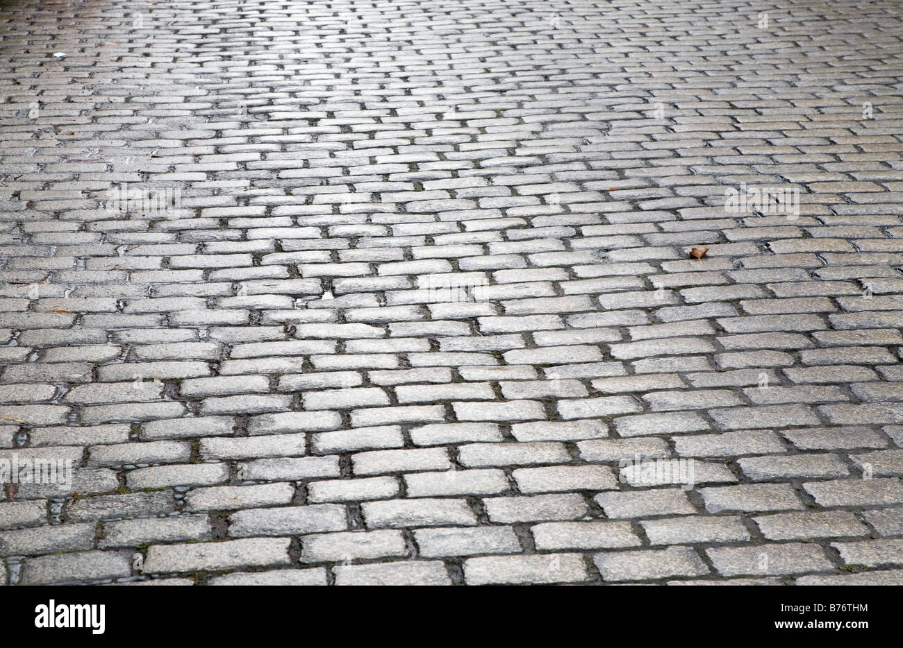 Old cobblestones in a Berln street Stock Photo