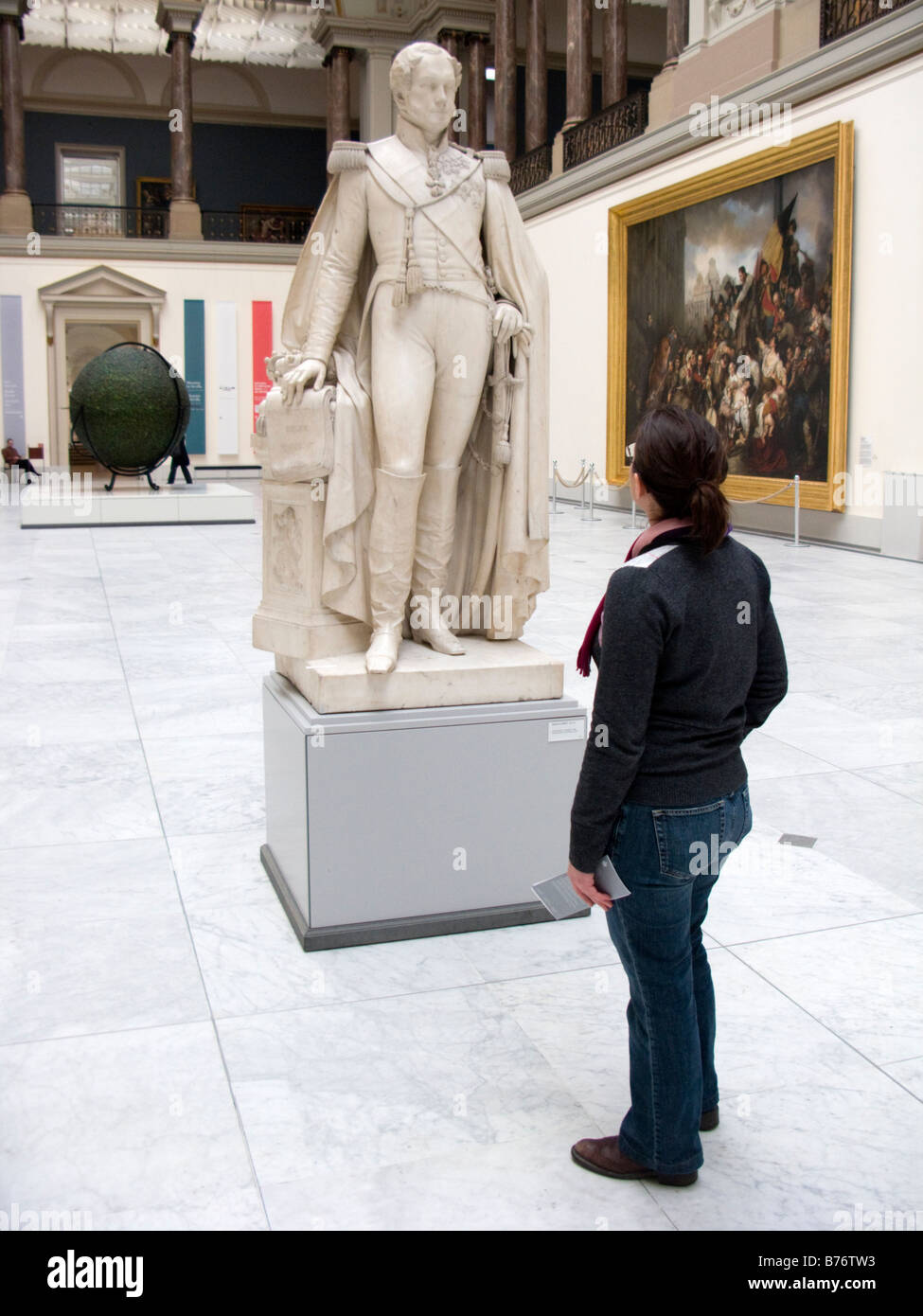 Interior of famous Musees royaux des Beaux Arts de Belgique or fine Arts Museum in Brussels Belgium 2009 Stock Photo