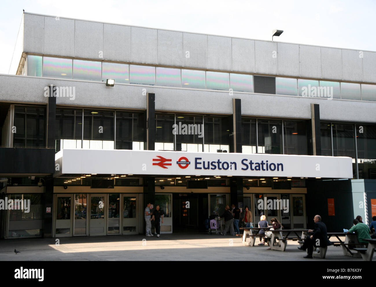 General View GV of Euston Station Underground and Main Line Station in London England UK Stock Photo