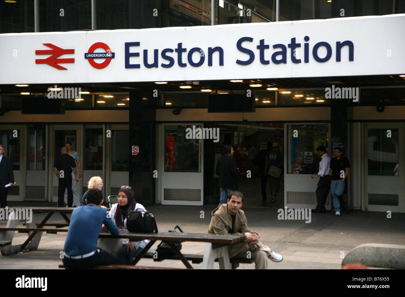 General View GV of Euston Station Underground and Main Line Station in London England UK Stock Photo