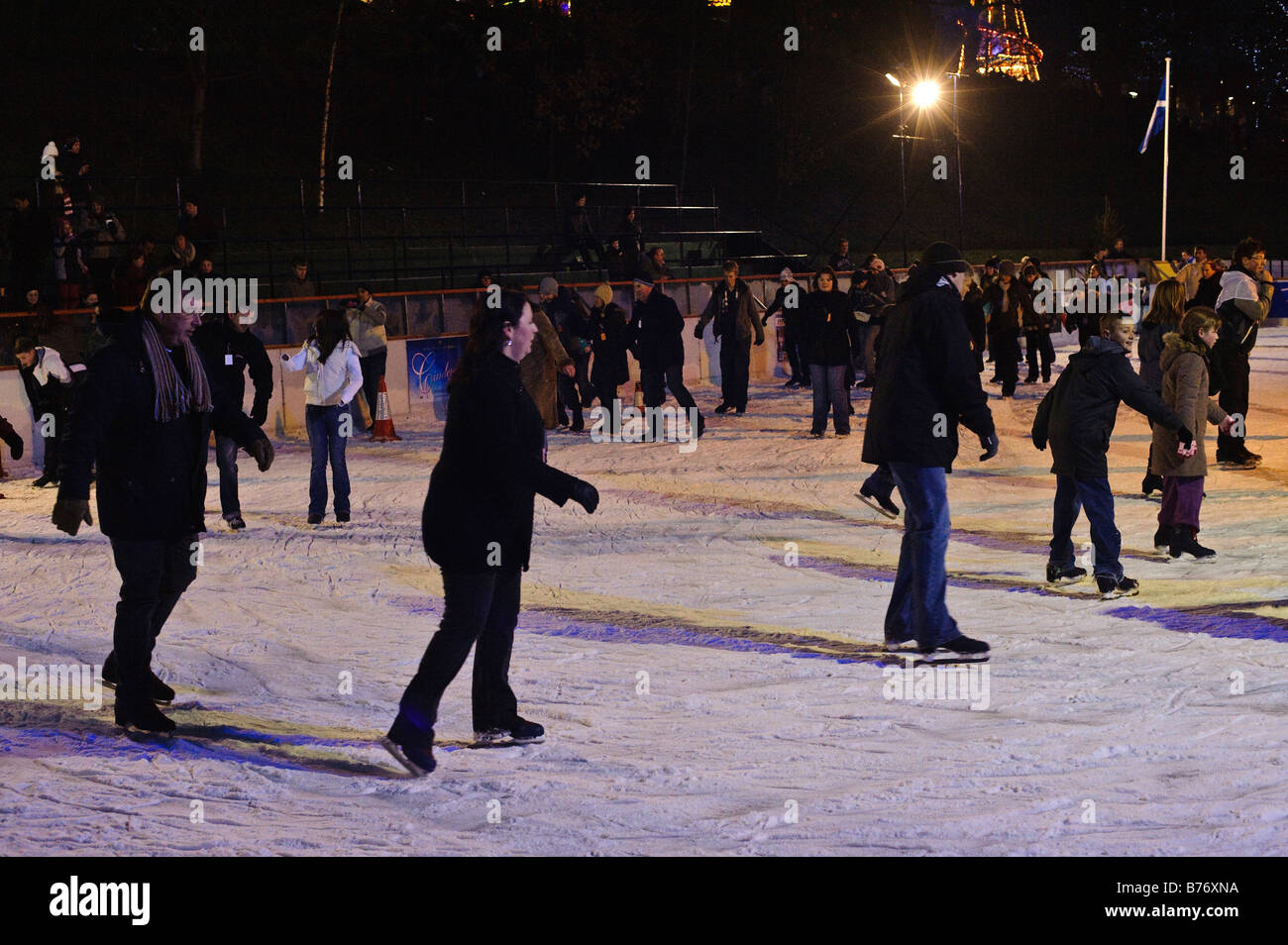 Ice skating at Edinburgh's Christmas Winter Wonderland Stock Photo Alamy