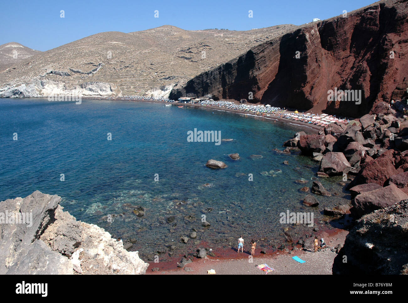 Thiras Santorini Greece Stock Photo