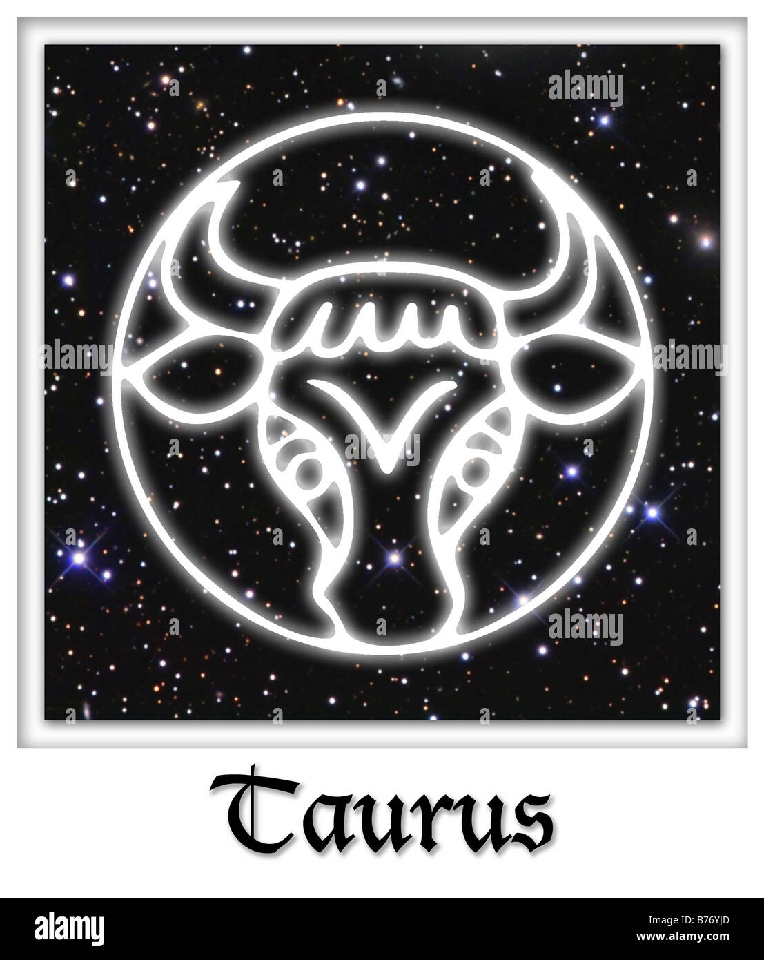 Taurus Zodiac Horoscope Circle Engraved Acrylic Mirror 