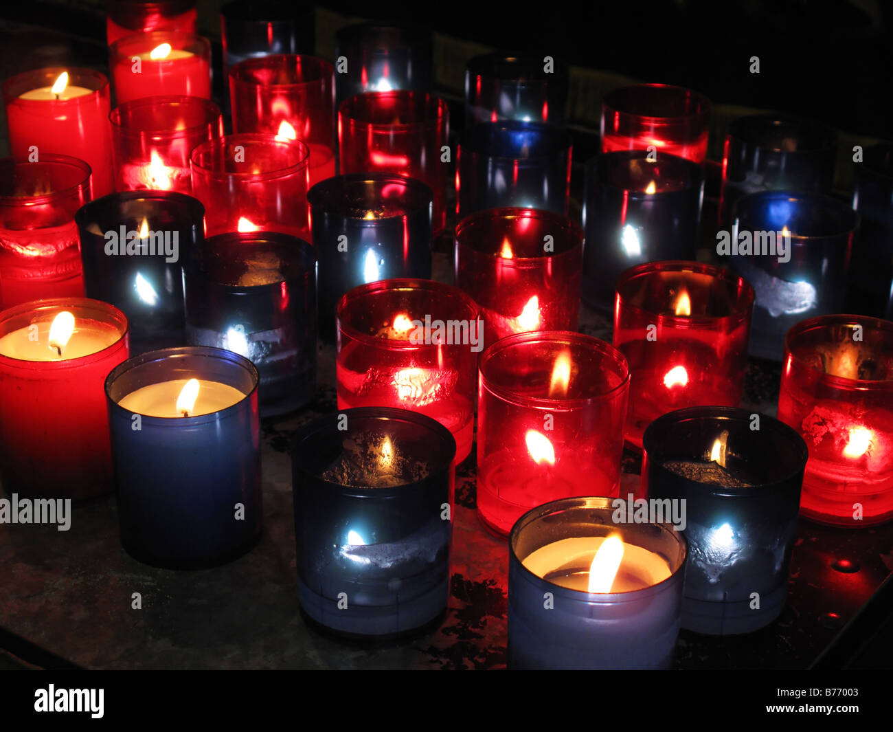 Votive Candles in church Ireland Stock Photo Alamy