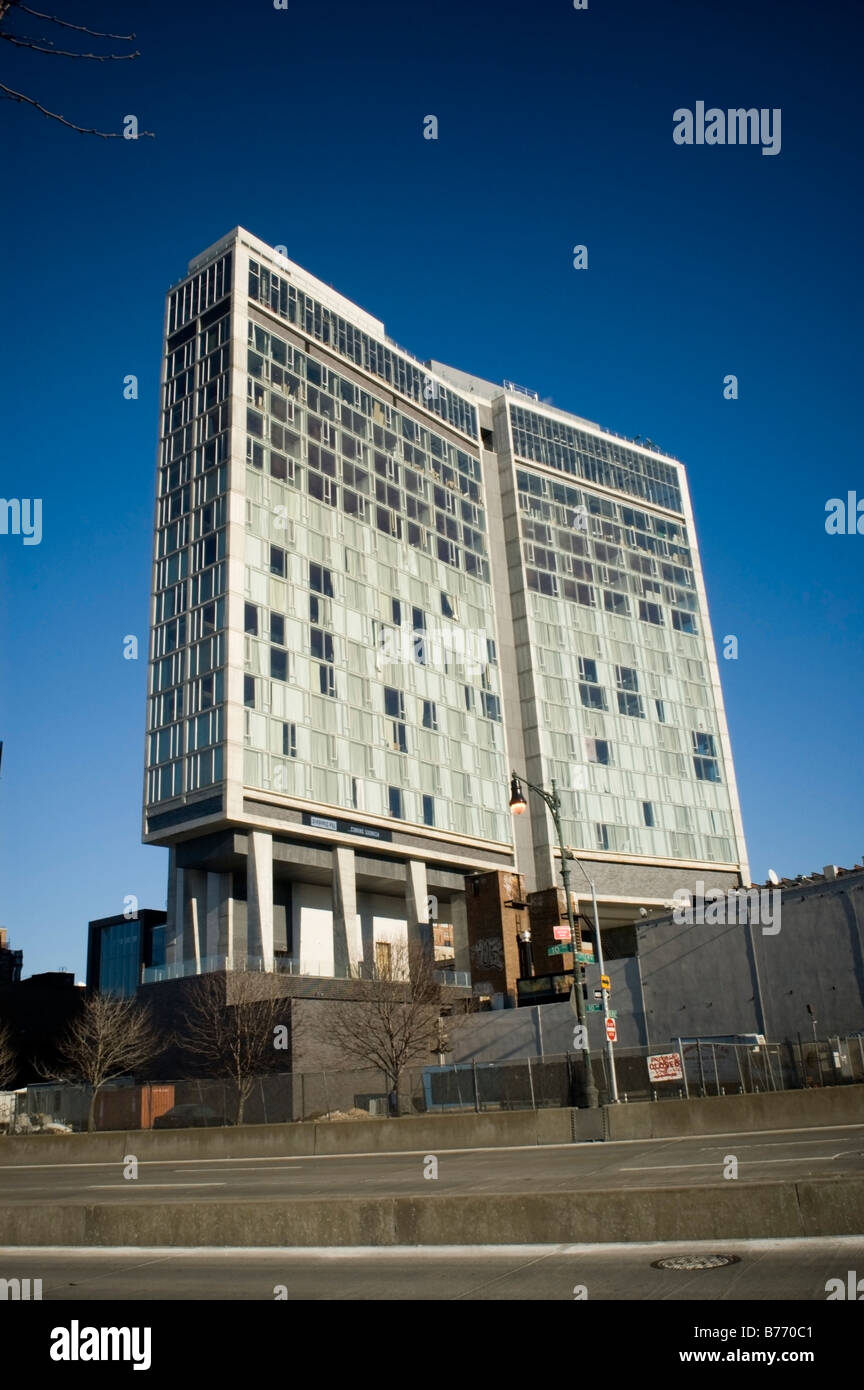 The unfinished Standard Hotel in the trendy Meatpacking district in New York Stock Photo