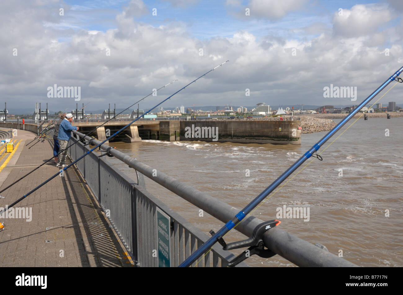 Sea fishing out of Cardiff Bay