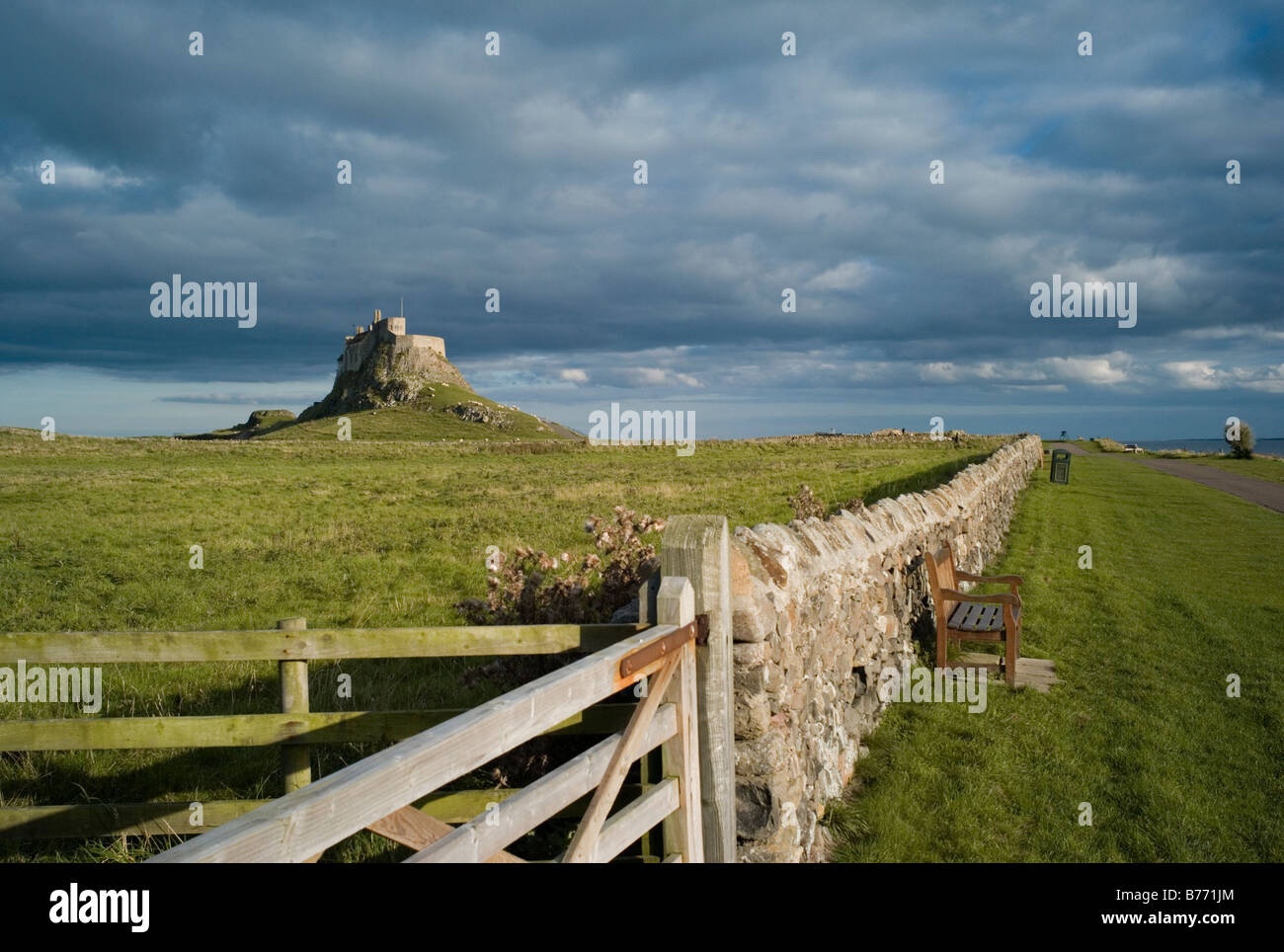 Lindisfarne Castle Holy Island Northumberland UK Stock Photo