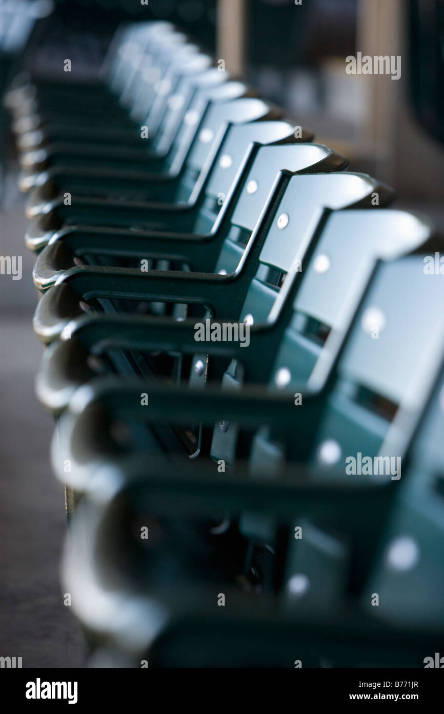 Limited focus of stadium seating Stock Photo