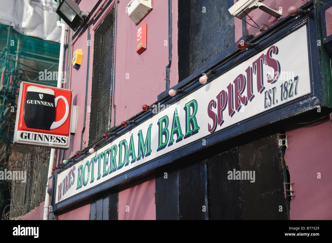 Rotterdam Bar, Belfast, owned and run by Chris Roddy. Stock Photo