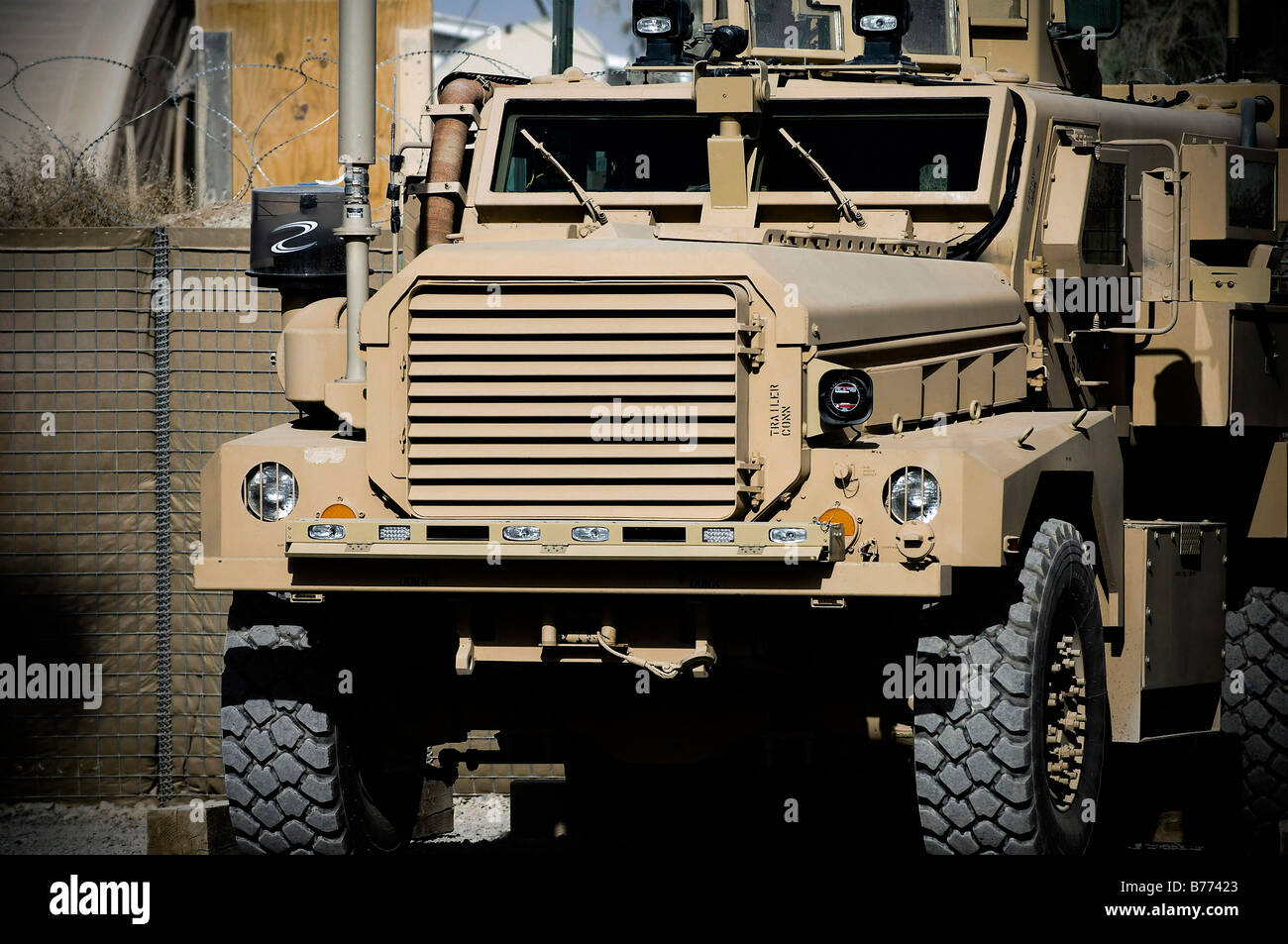 A mine-resistant, ambush-protected vehicle. Stock Photo