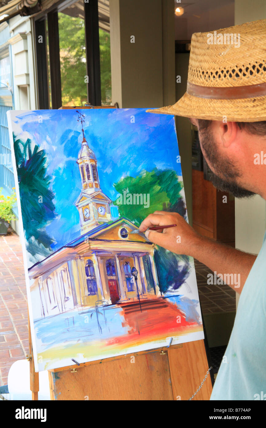 Courthouse Painting, Warrenton, Virginia, USA Stock Photo Alamy
