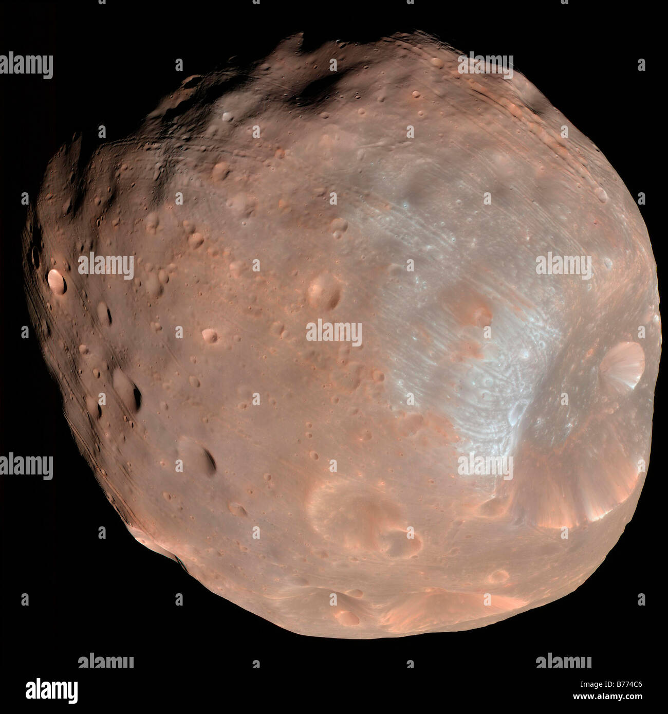 Mars moon Phobos. Stock Photo
