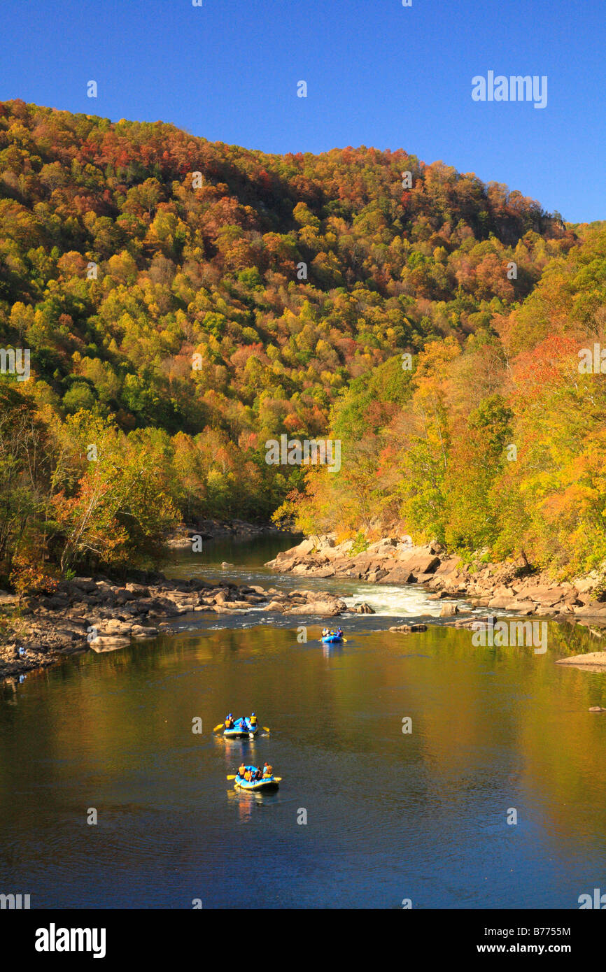 Rafters, New River Gorge National River, West Virginia, USA Stock Photo