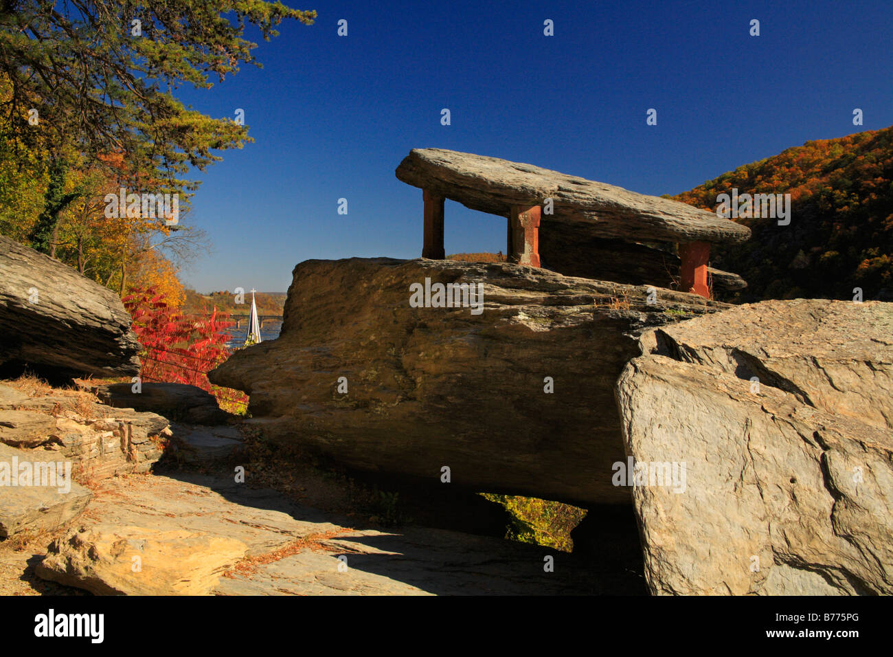 Harpers ferry national historic - Jefferson Rock Appalachian Trail Harpers Ferry West Virginia Usa B775PG 