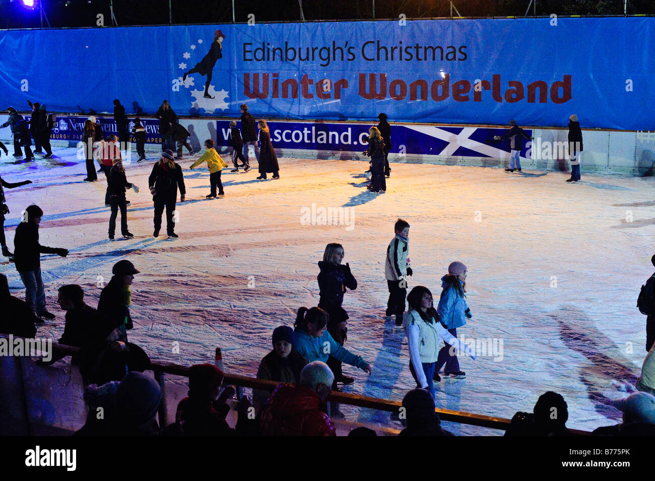 Ice skating at Edinburgh's Christmas Winter Wonderland Stock Photo Alamy