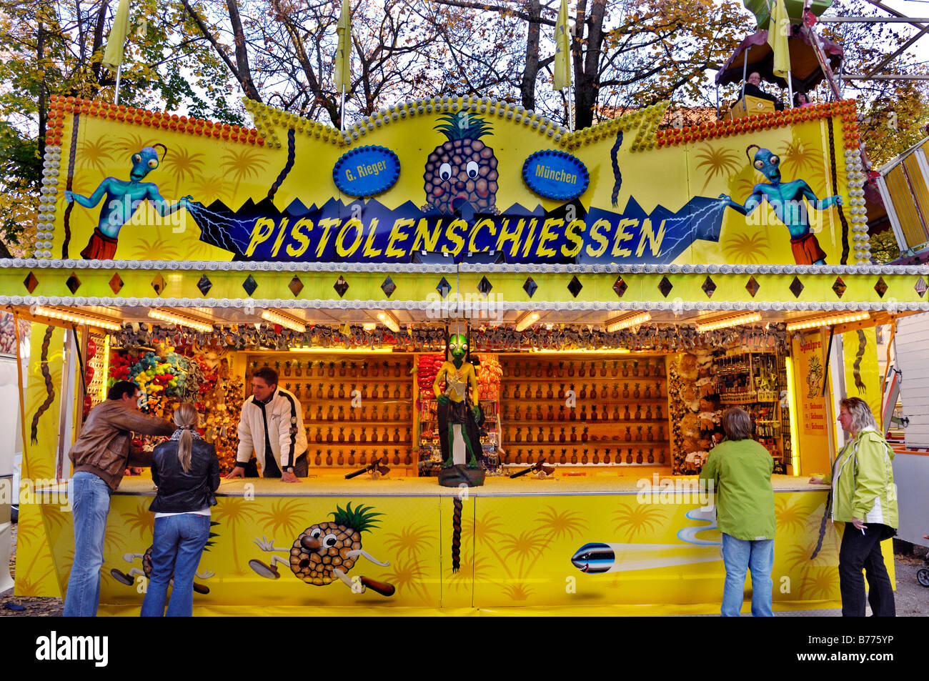 Shooting stall, Auer Dult, Munich, Bavaria, Germany, Europe Stock Photo