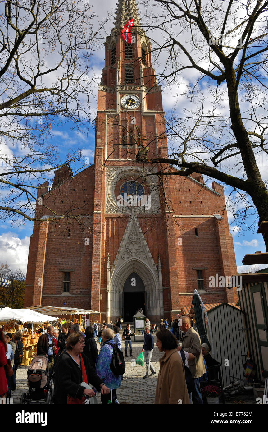Mariahilf-Kirche Church, Auer Dult market, Munich, Bavaria, Germany, Europe  Stock Photo - Alamy