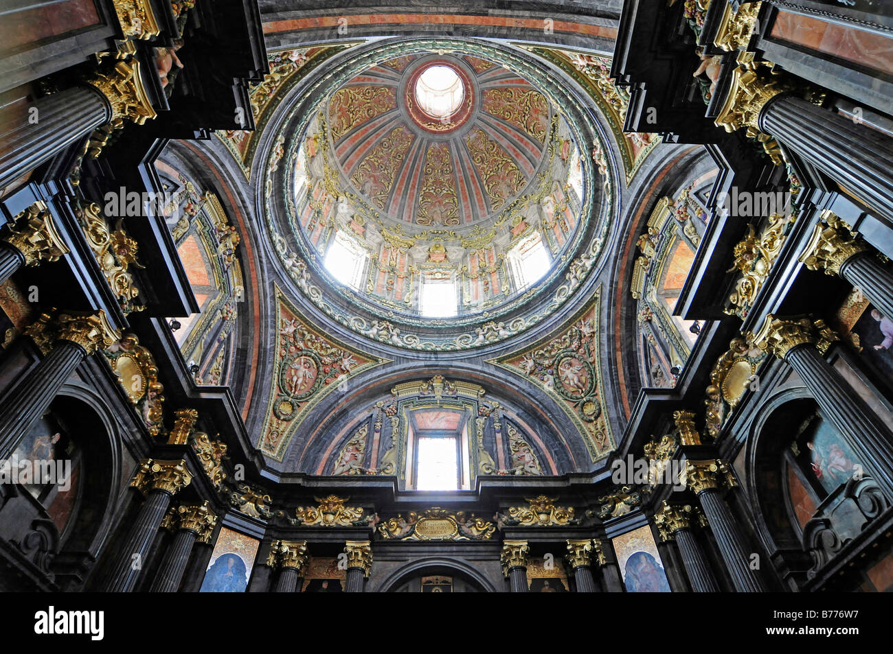 Interior shot, cupola, baroque, San Andres Church, San Isidro Chapel, Madrid, Spain, Europe Stock Photo