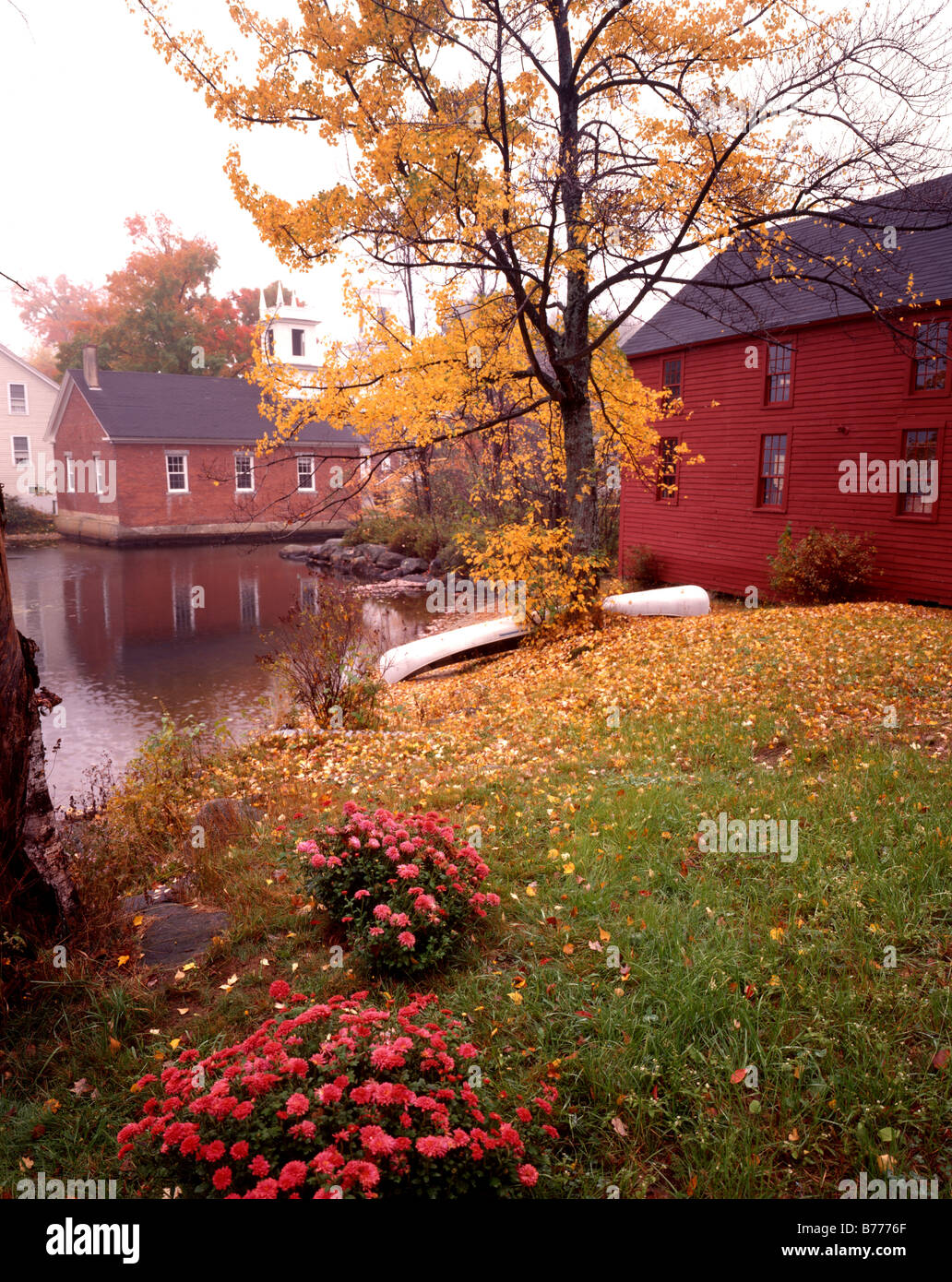 New England Town Stock Photo - Alamy