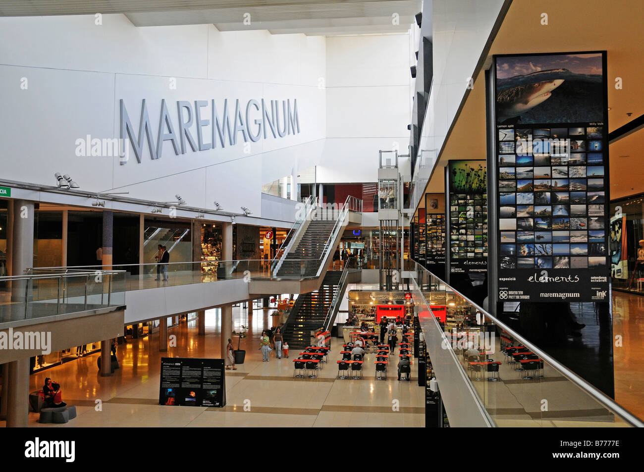 Mare Magnum, shopping and leisure complex, Moll de Espana, port, Barcelona, Catalonia, Spain, Europe Stock Photo