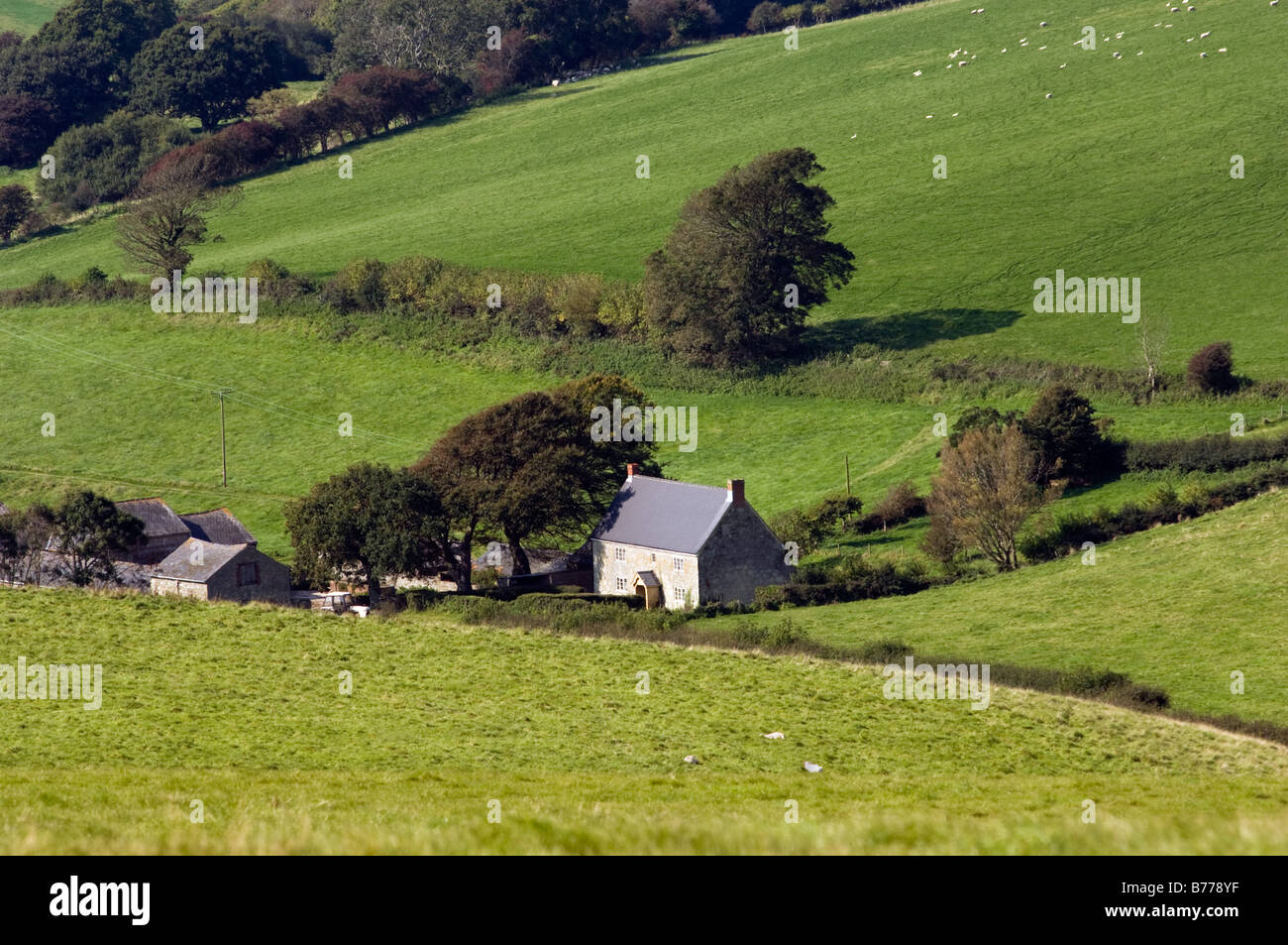 A rural farmhouse near Whitwell. Stock Photo