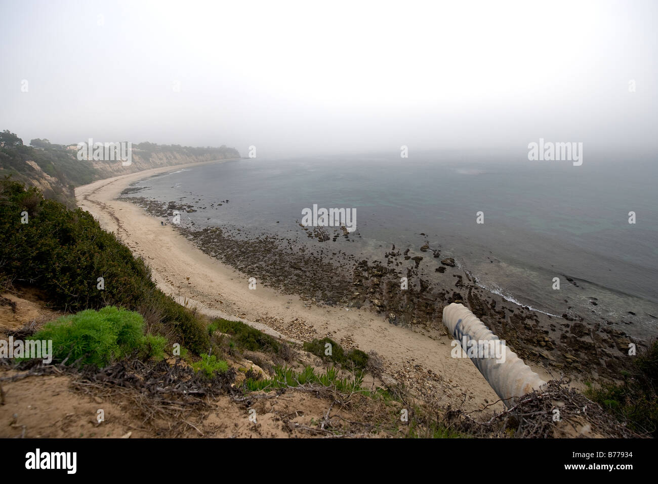 Drainage pipe at Point Dume in Malibu California Stock Photo Alamy
