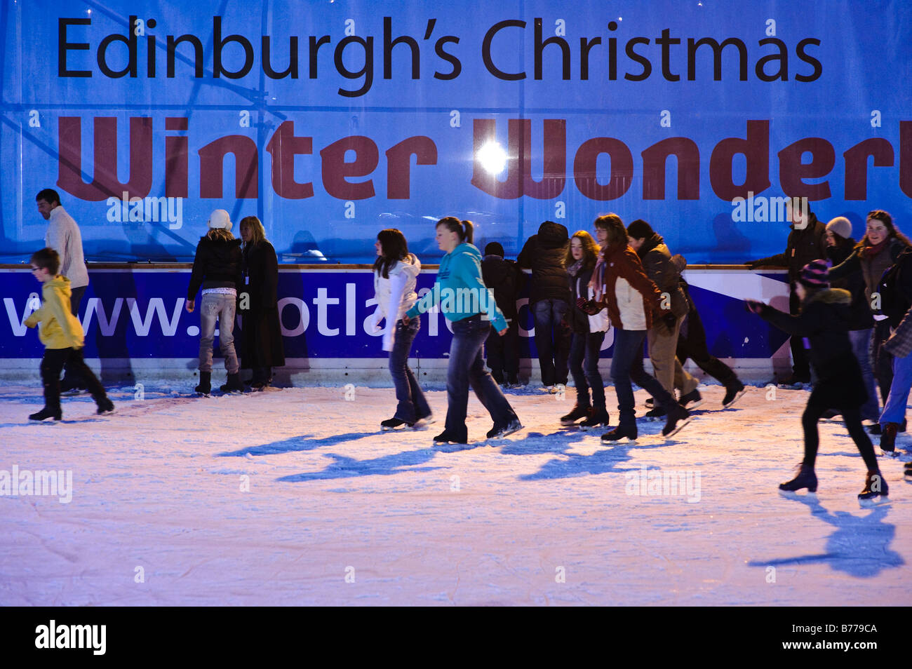 Ice skating at Edinburgh's Christmas Winter Wonderland Stock Photo Alamy