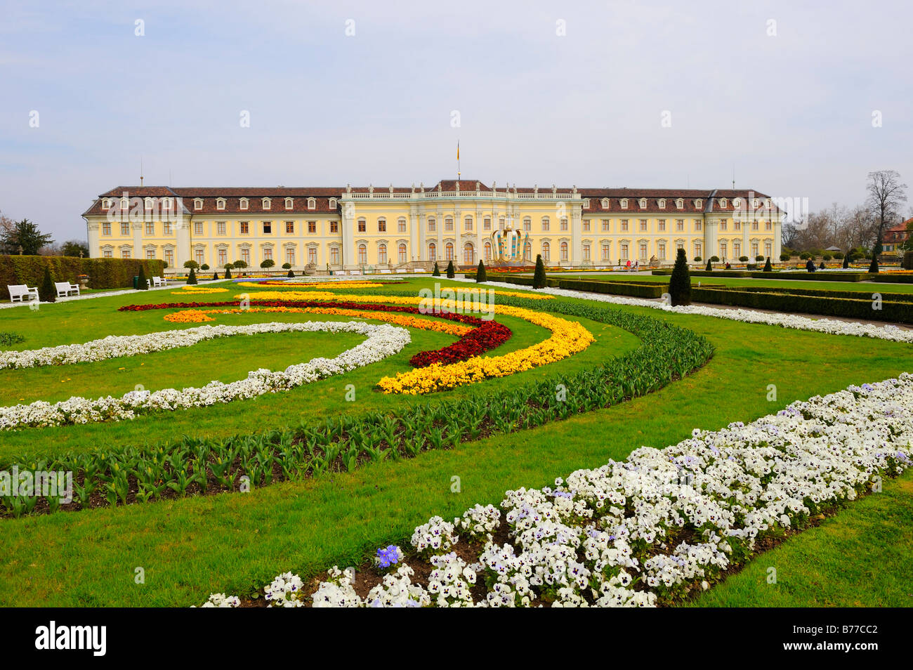 Ludwigsburg Palace, Flourishing Baroque, Ludwigsburg, Baden-Wuerttemberg, Germany, Europe Stock Photo