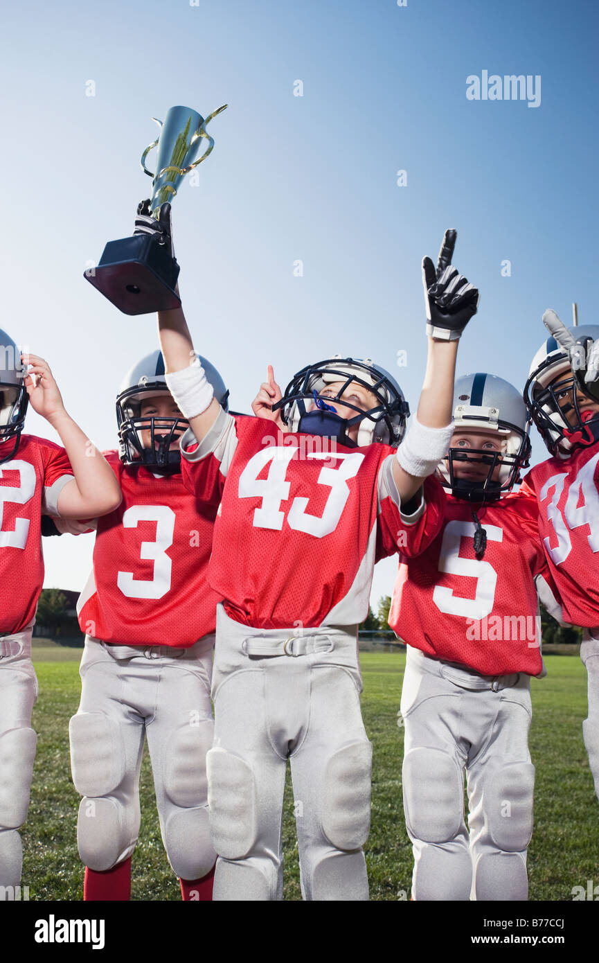 Football team trophy Stock Photo