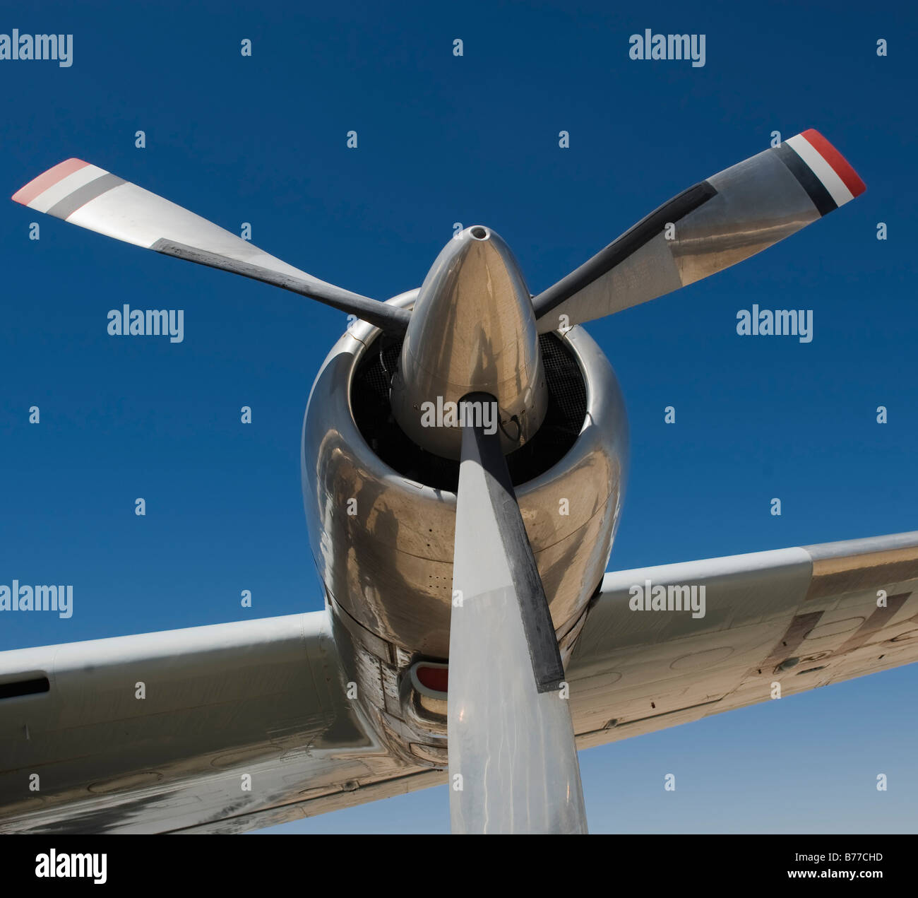 Propellor of Constellation airplane Stock Photo