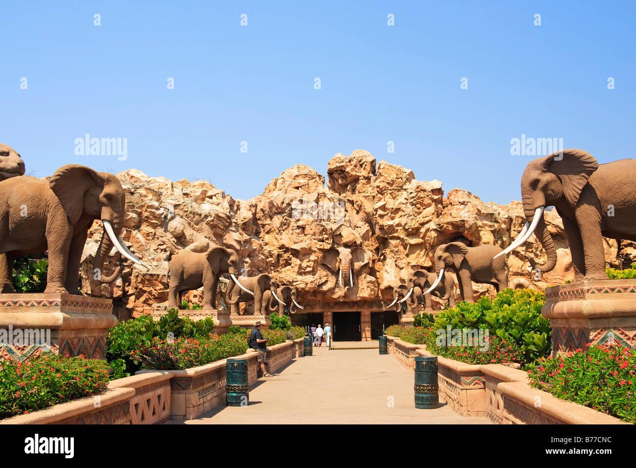 The Bridge of Time, bridge facing the Entertainment Centre, Sun City, South Africa, Africa Stock Photo