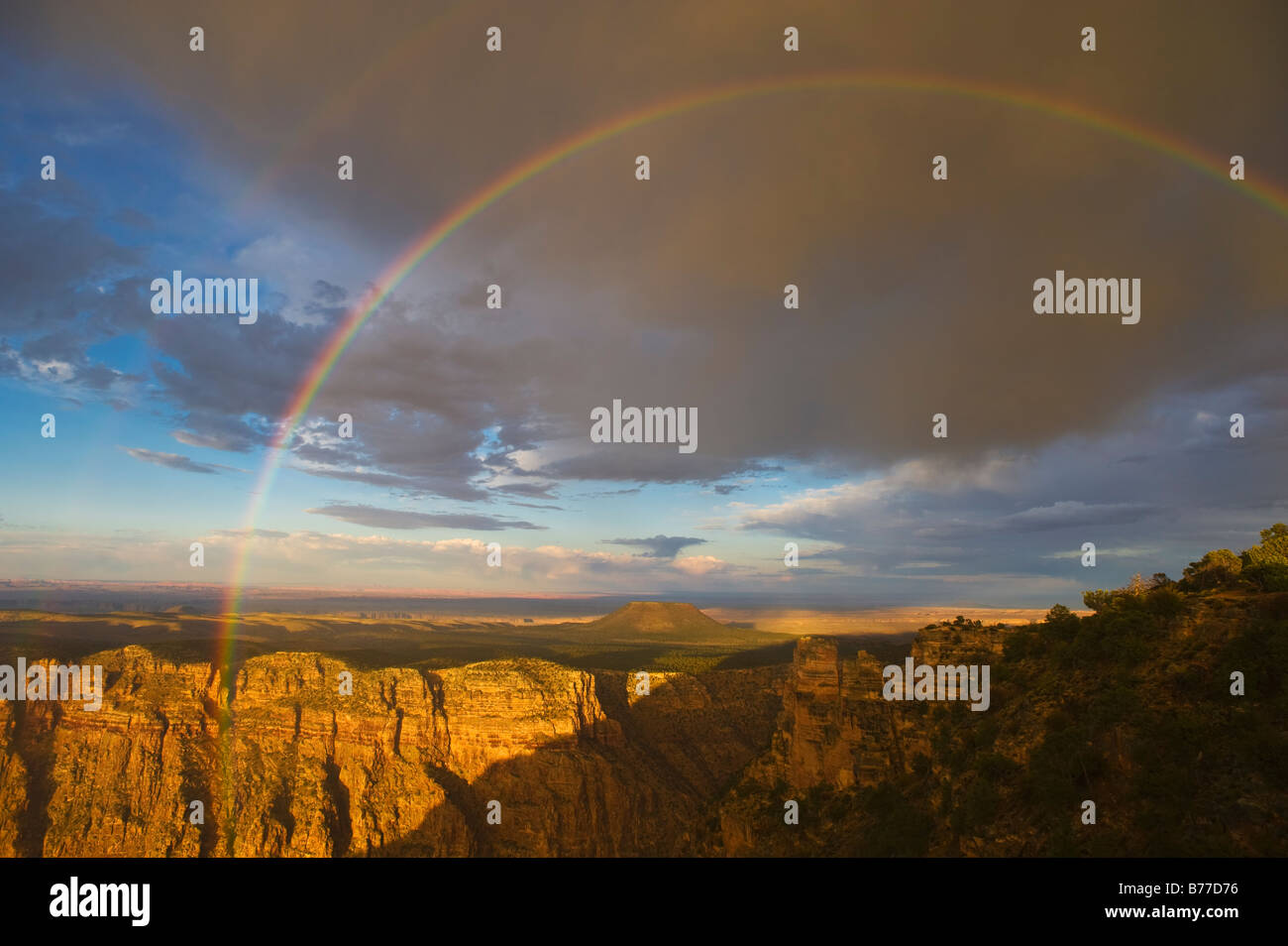 Rainbow and clouds over Grand Canyon, Arizona Stock Photo - Alamy