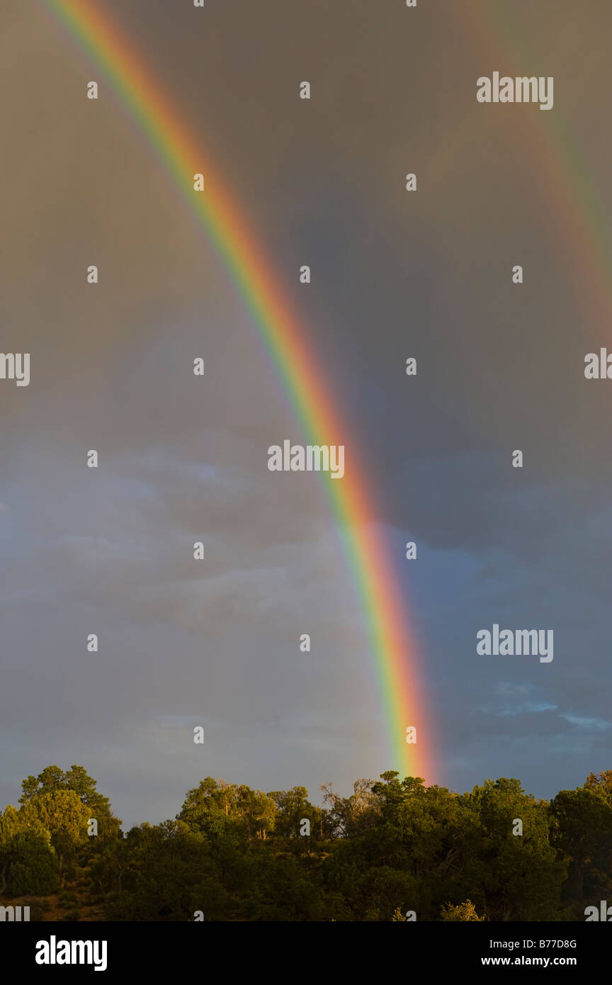 Rainbow and storm clouds, Grand Canyon, Arizona Stock Photo - Alamy