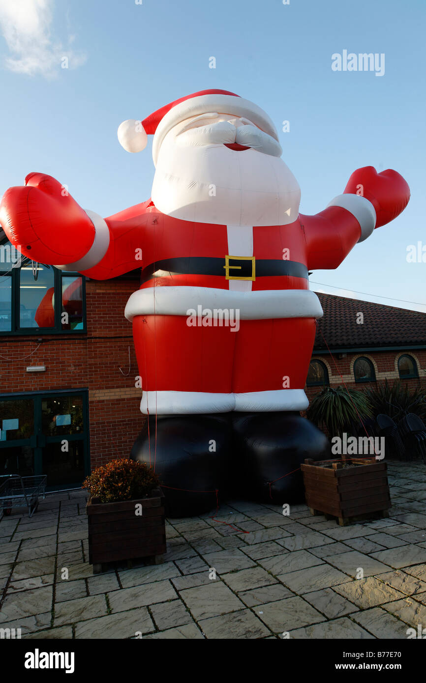 Inflatable Father Christmas Stock Photo