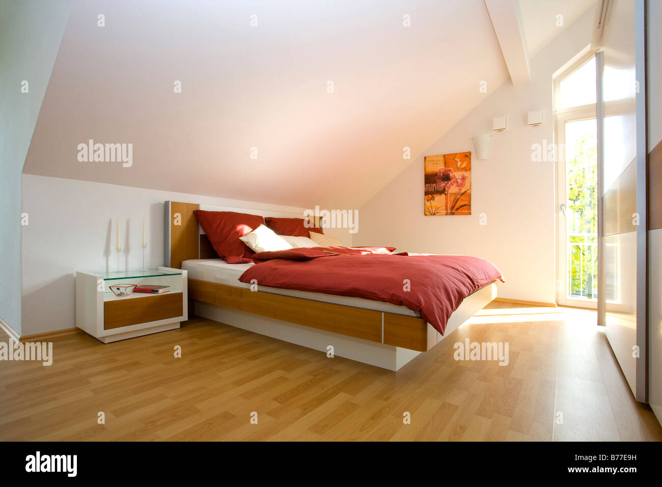 Modernes Schlafzimmer, modern bedroom Stock Photo