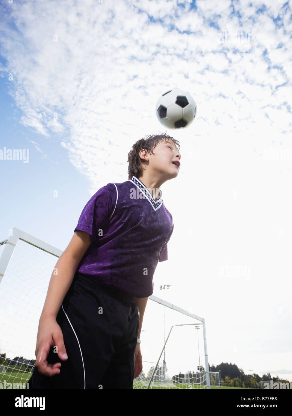 Soccer player bouncing ball on hires stock photography and images Alamy