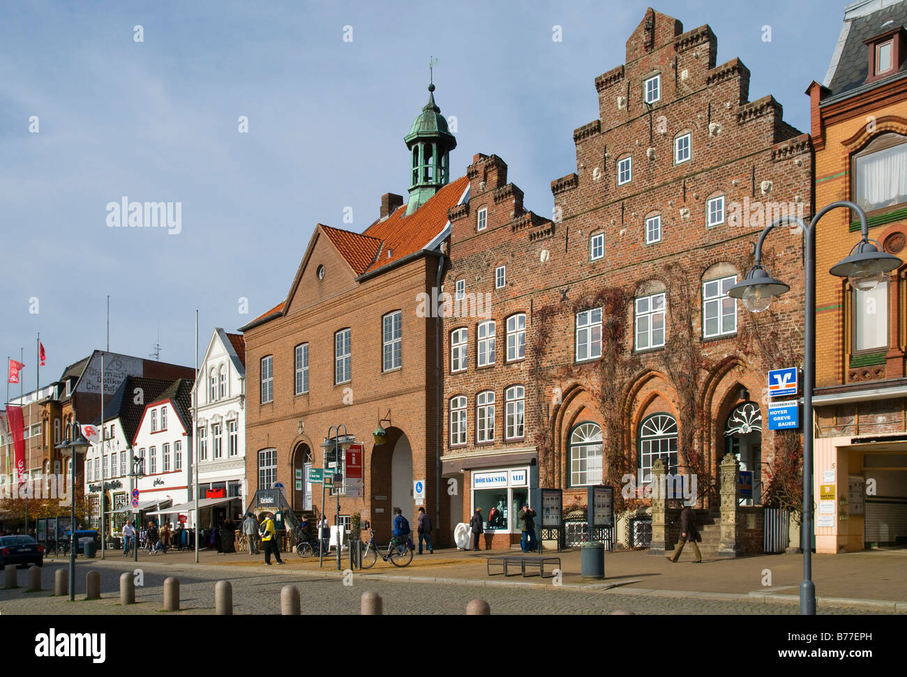 Old houses in the historic centre of Husum, North Frisia, Schleswig