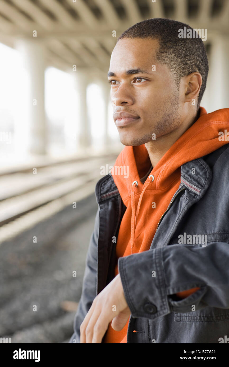 Side view young pensive hi-res stock photography and images - Alamy