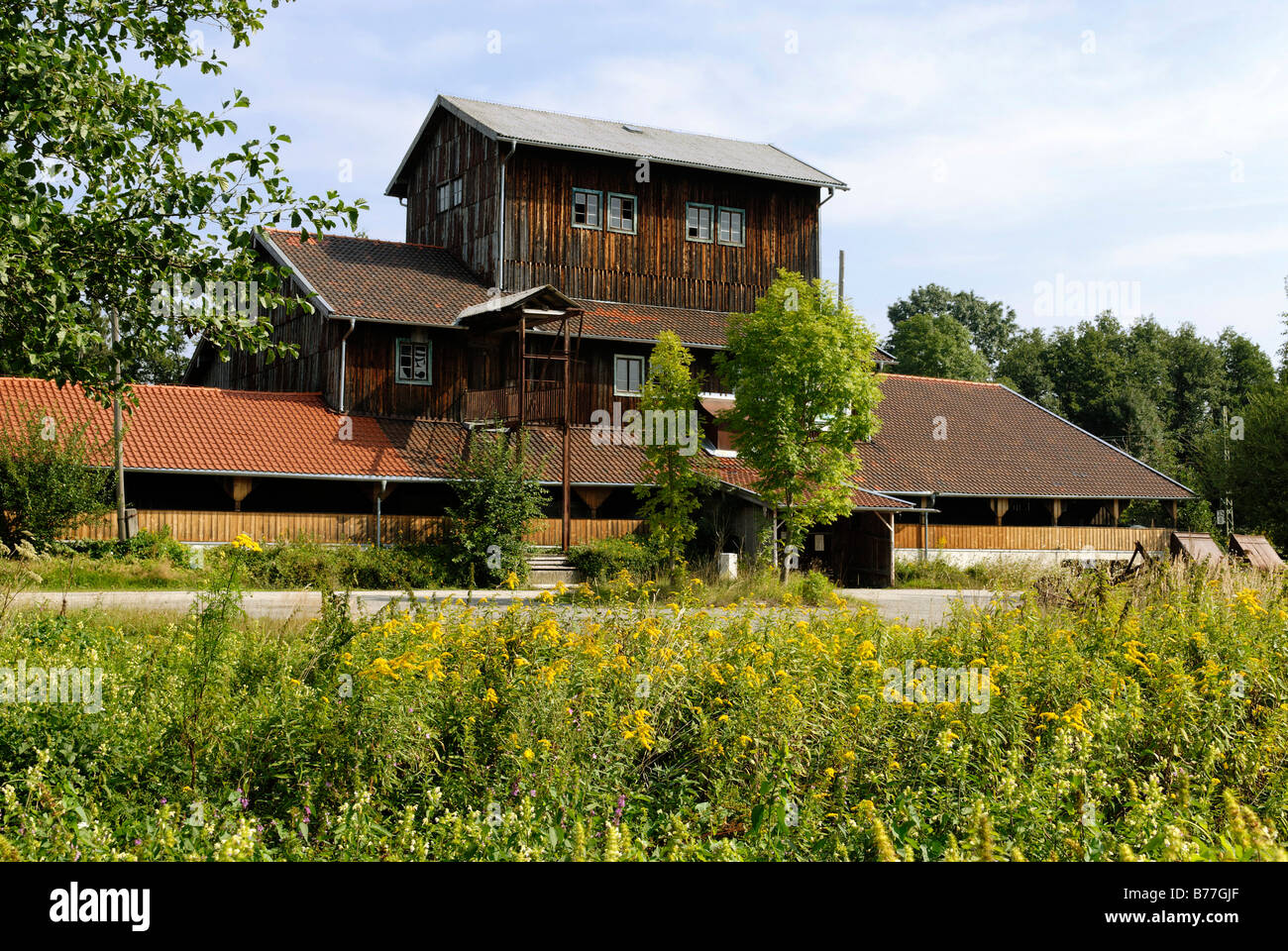 Former turf station, now a museum, Kendlmuehlfilze, Chiemgau, Upper Bavaria, Germany, Europe Stock Photo