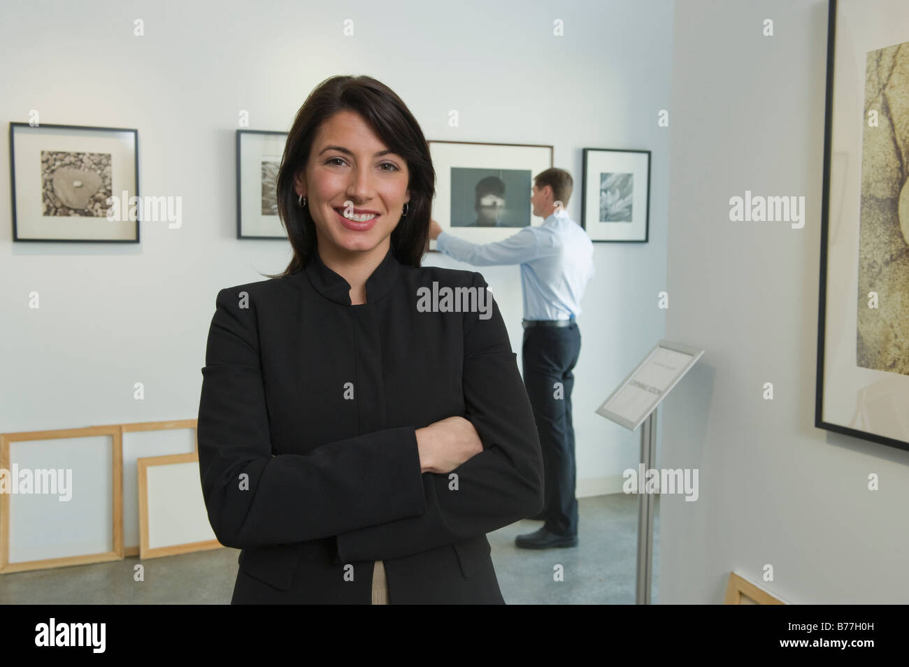 Portrait of curator art gallery Stock Photo Alamy