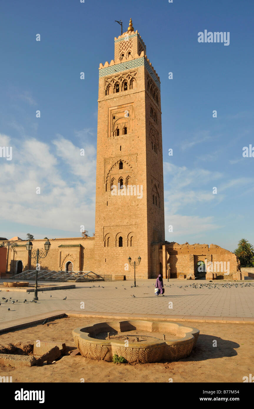 Koutoubiya Mosque, Marrakesh, Morocco, Africa Stock Photo