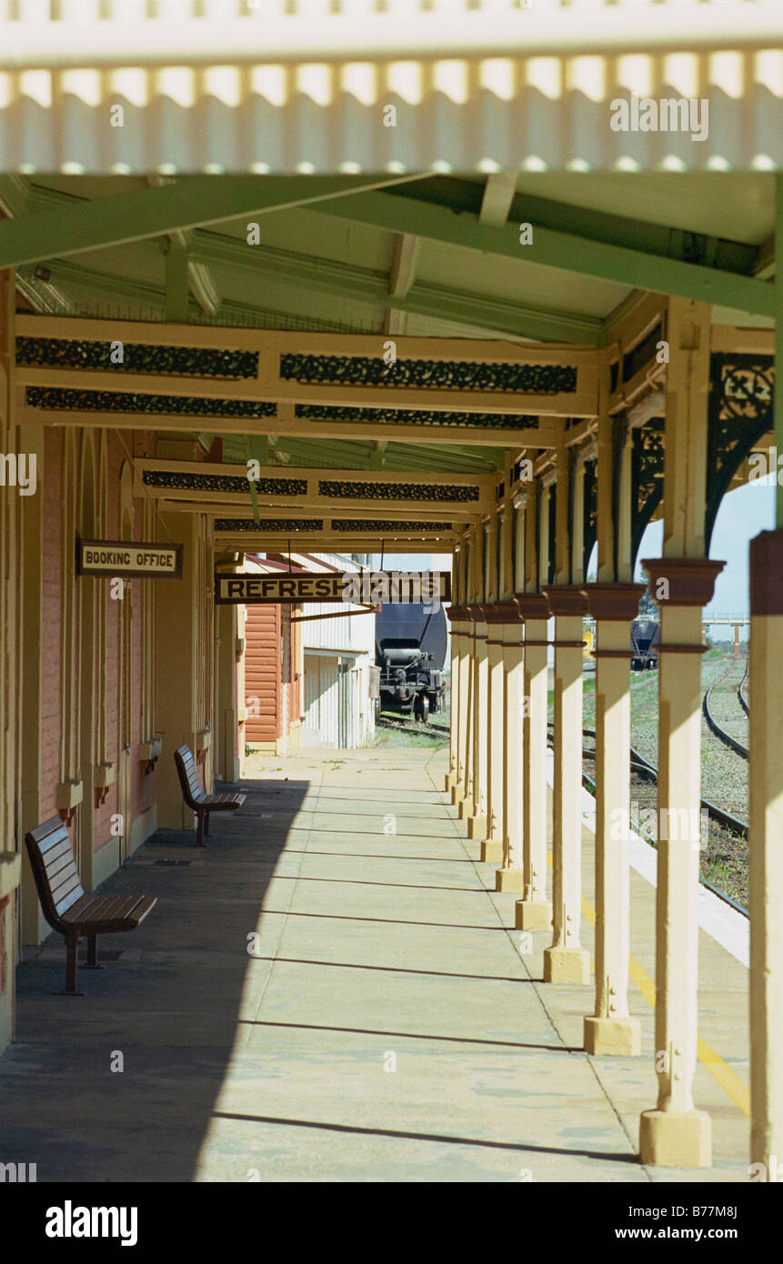 Australia,New South Wales,Narrandera,Railway Station,Platform Stock Photo