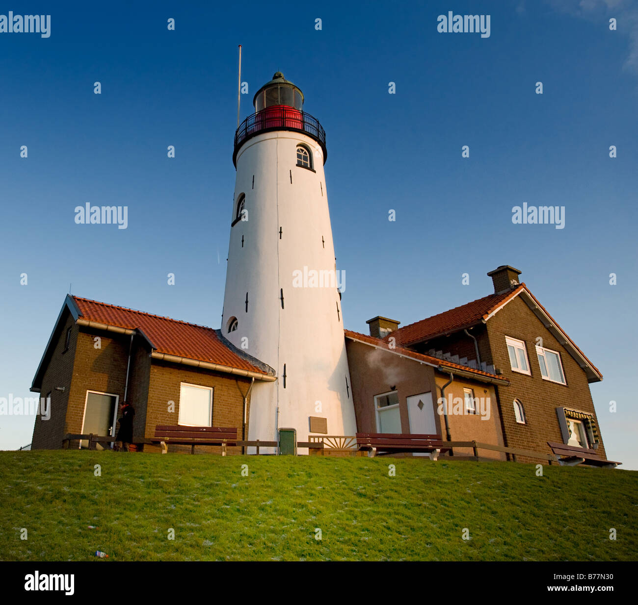 beautiful lighthouse in Urk The Netherlands Stock Photo